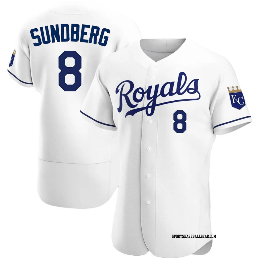 Jim Sundberg Men's Kansas City Royals White Authentic Home Jersey