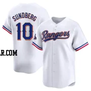 Jim Sundberg Men's Texas Rangers Gold Limited White 2024 Collection Jersey