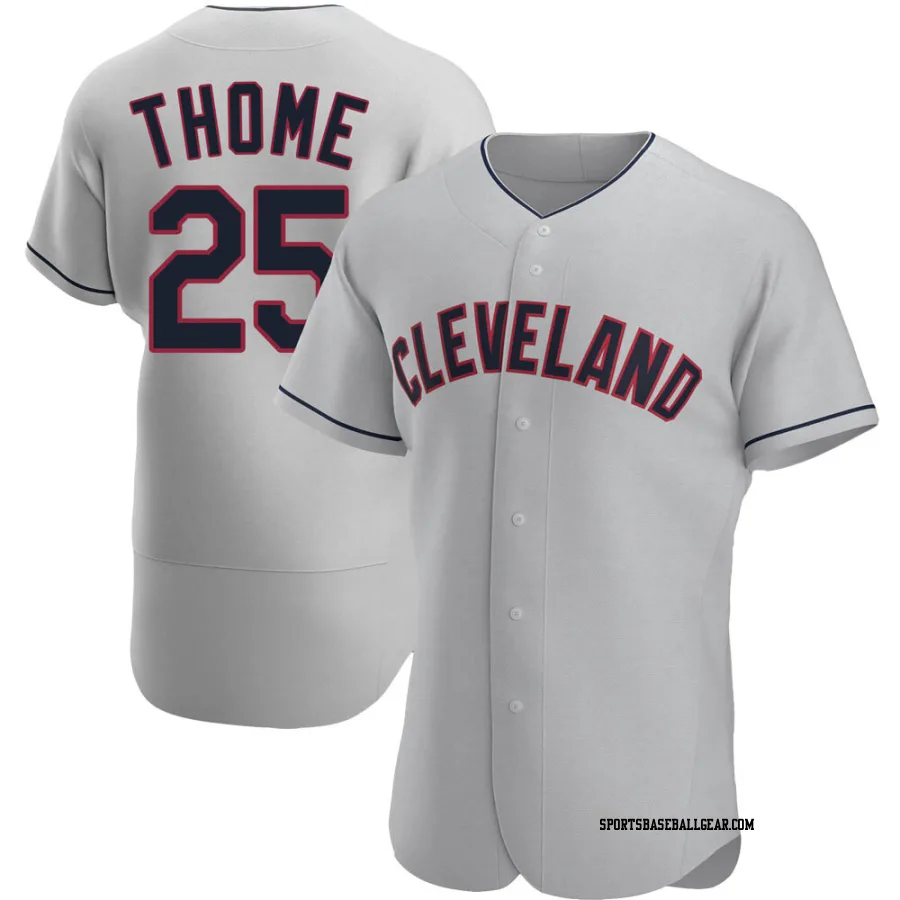 Jim Thome Men's Cleveland Guardians Gray Authentic Road Jersey
