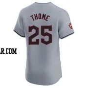 Jim Thome Men's Cleveland Guardians Gray Elite Road Jersey
