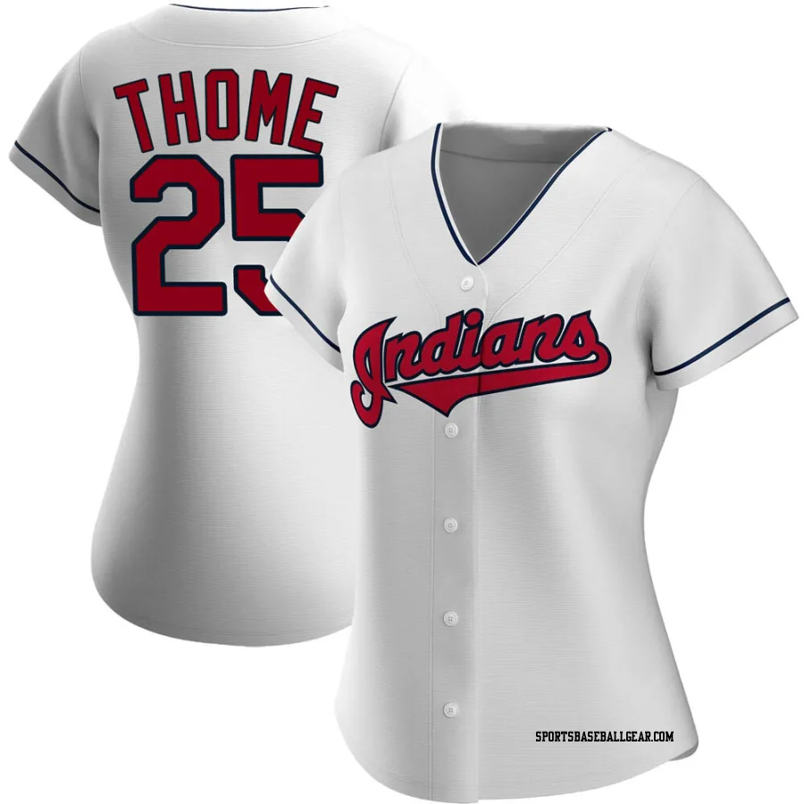 Jim Thome Women's Cleveland Guardians White Authentic Home Jersey