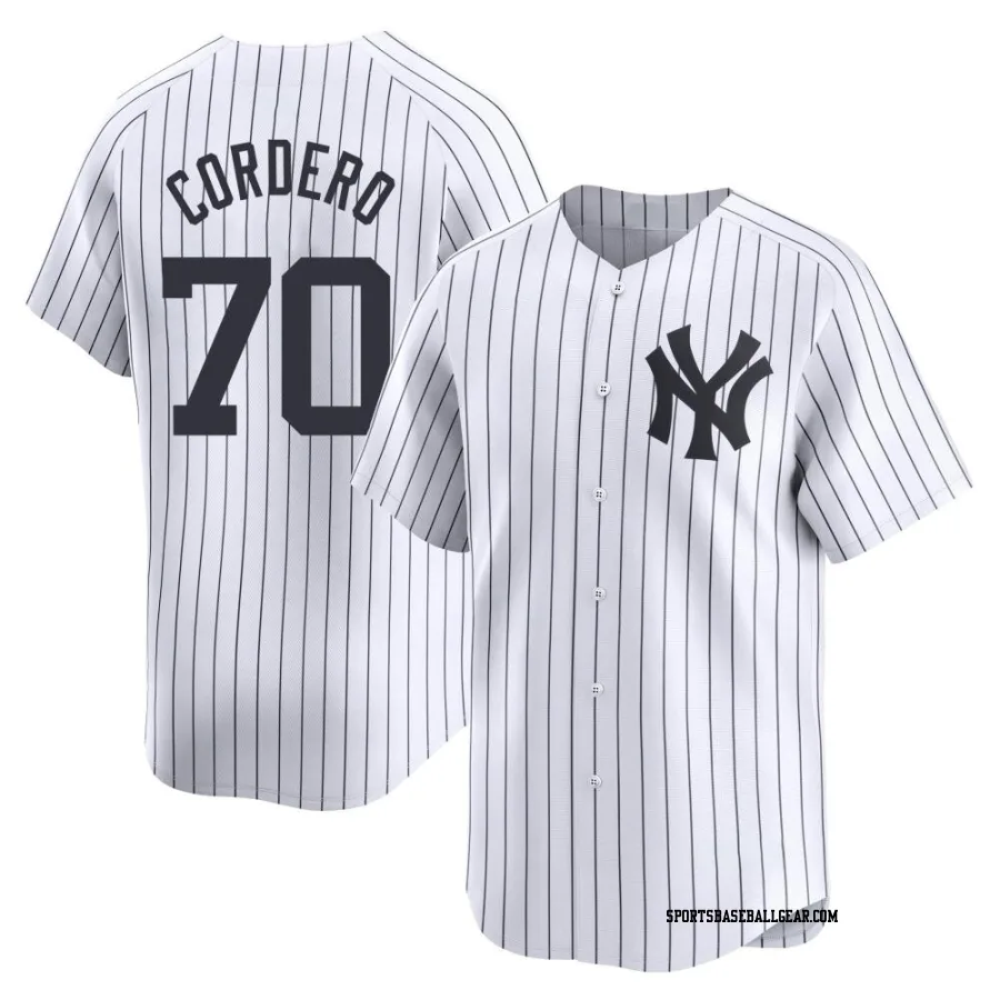 Jimmy Cordero Men's New York Yankees White Limited Yankee Home Jersey