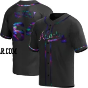 Jimmy Herget Men's Atlanta Braves Black Holographic Replica Alternate Jersey