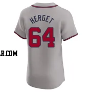 Jimmy Herget Men's Atlanta Braves Gray Elite Road Jersey