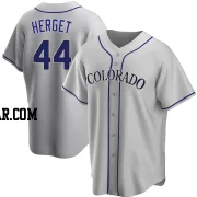 Jimmy Herget Men's Colorado Rockies Gray Replica Road Jersey