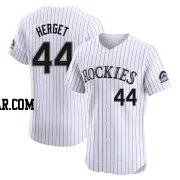 Jimmy Herget Men's Colorado Rockies White Elite Home Jersey