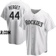Jimmy Herget Men's Colorado Rockies White Replica Home Jersey