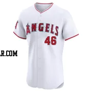 Jimmy Herget Men's Los Angeles Angels White Elite Home Jersey