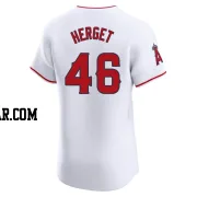 Jimmy Herget Men's Los Angeles Angels White Elite Home Jersey