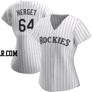 Jimmy Herget Women's Colorado Rockies White Replica Home Jersey