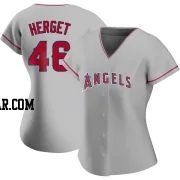 Jimmy Herget Women's Los Angeles Angels Authentic Silver Road Jersey