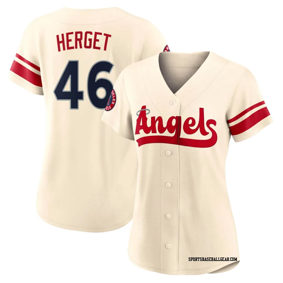Jimmy Herget Women's Los Angeles Angels Cream Replica 2022 City Connect Jersey