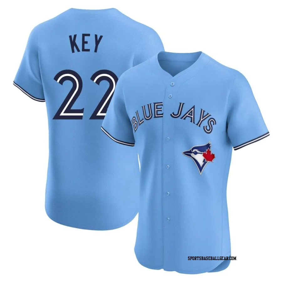 Jimmy Key Men's Toronto Blue Jays Blue Elite Powder Alternate Jersey