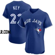 Jimmy Key Men's Toronto Blue Jays Royal Elite Alternate Jersey