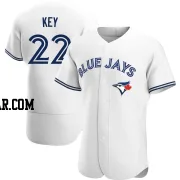 Jimmy Key Men's Toronto Blue Jays White Authentic Home Jersey