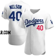 Jimmy Nelson Men's Los Angeles Dodgers White Authentic Home Jersey