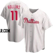 Jimmy Rollins Youth Philadelphia Phillies White Replica Home Jersey