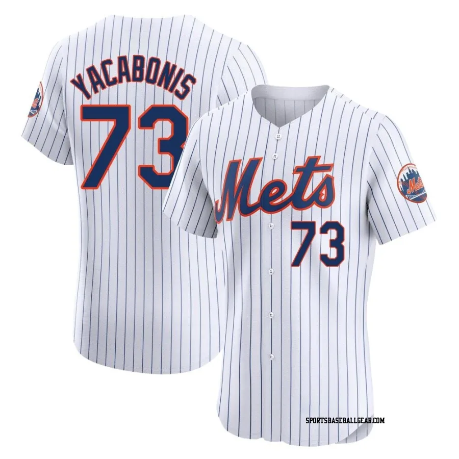 Jimmy Yacabonis Men's New York Mets White Elite Home Jersey