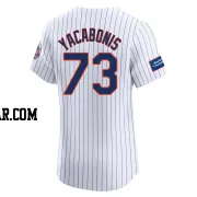 Jimmy Yacabonis Men's New York Mets White Elite Home Patch Jersey