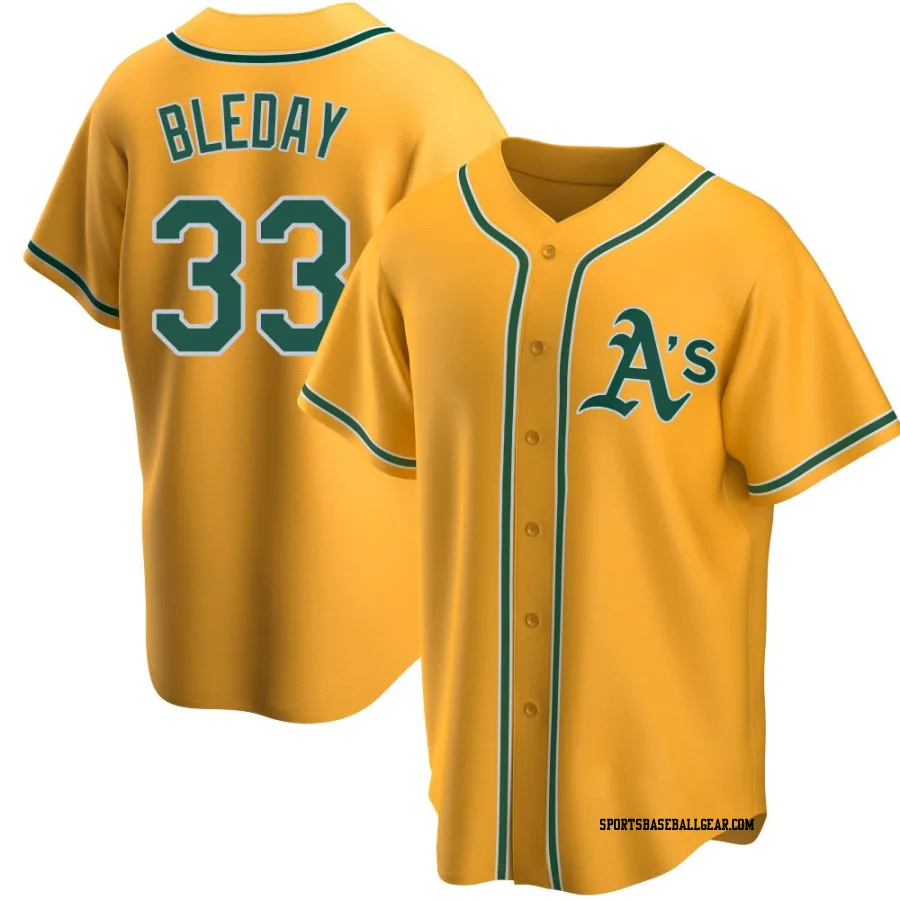 JJ Bleday Men's Oakland Athletics Gold Replica Alternate Jersey