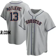 J.J. Matijevic Men's Houston Astros Gray Replica Road Jersey