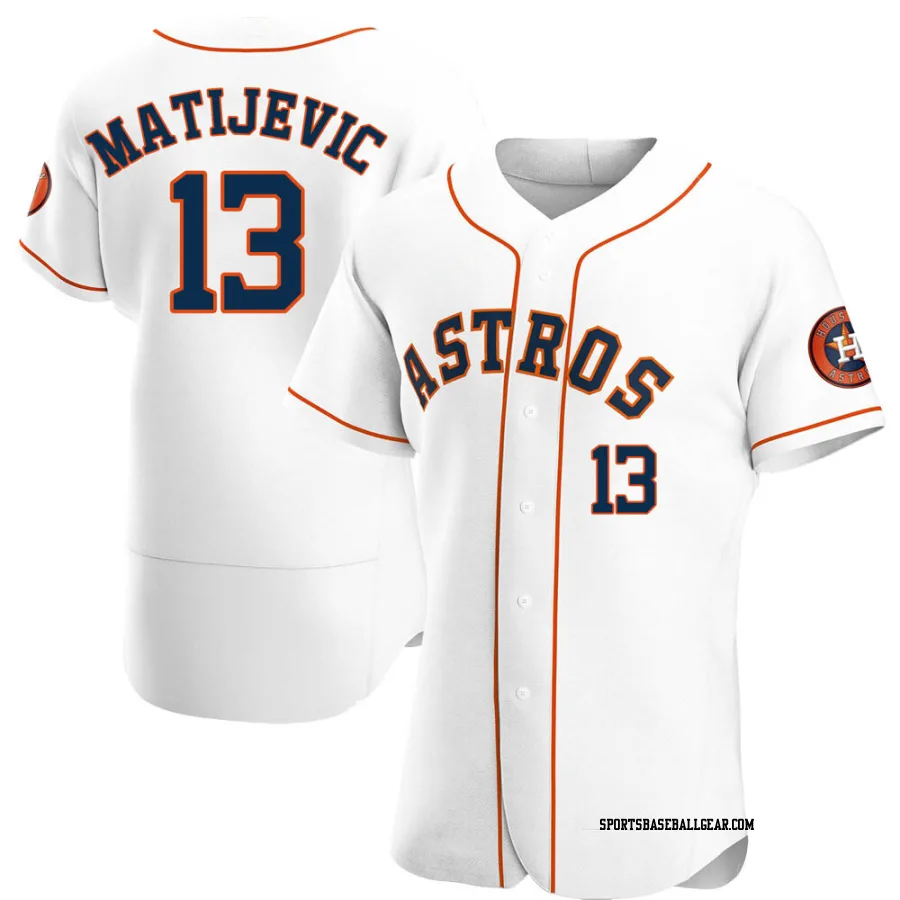 J.J. Matijevic Men's Houston Astros White Authentic Home Jersey