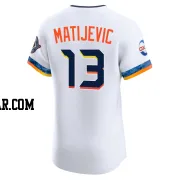 J.J. Matijevic Men's Houston Astros White Elite 2025 City Connect Jersey