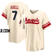 Jo Adell Men's Los Angeles Angels Cream Replica 2022 City Connect Jersey