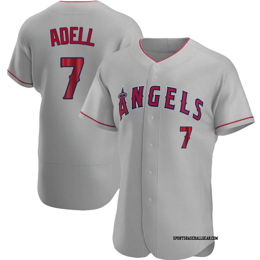 Jo Adell Men's Los Angeles Angels Gray Authentic Road Jersey