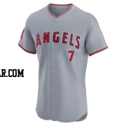 Jo Adell Men's Los Angeles Angels Gray Elite Road Jersey