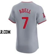Jo Adell Men's Los Angeles Angels Gray Elite Road Jersey