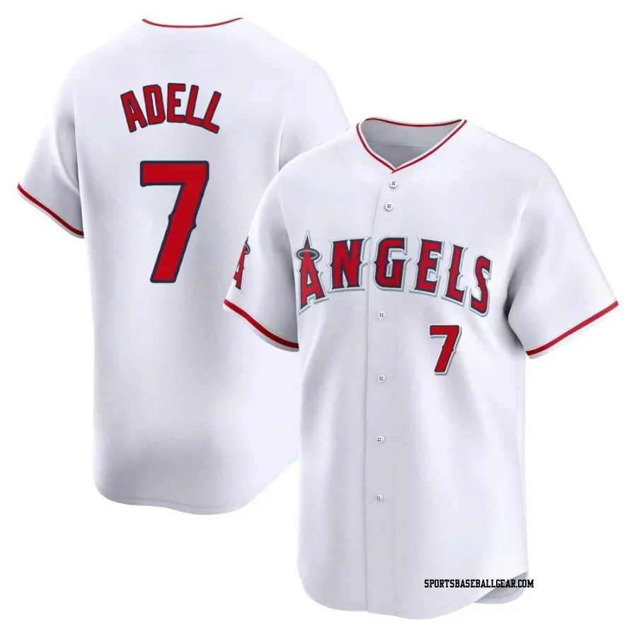 Jo Adell Men's Los Angeles Angels White Limited Home Jersey