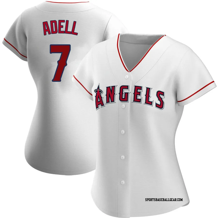 Jo Adell Women's Los Angeles Angels White Replica Home Jersey