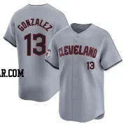 Joab Gonzalez Men's Cleveland Guardians Gray Limited Road Jersey
