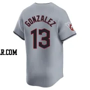 Joab Gonzalez Men's Cleveland Guardians Gray Limited Road Jersey