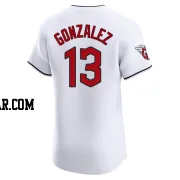Joab Gonzalez Men's Cleveland Guardians White Elite Home Jersey