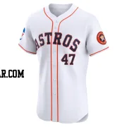 Joaquin Andujar Men's Houston Astros White Elite Home Patch Jersey