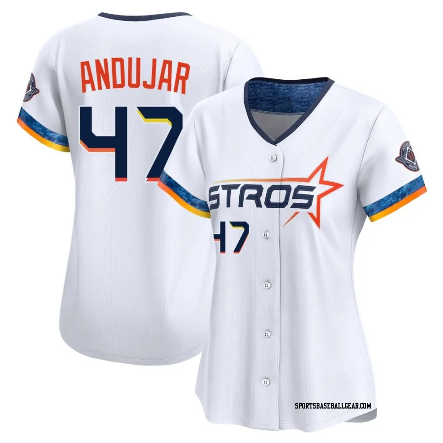 Joaquin Andujar Women's Houston Astros White Limited 2025 City Connect Jersey