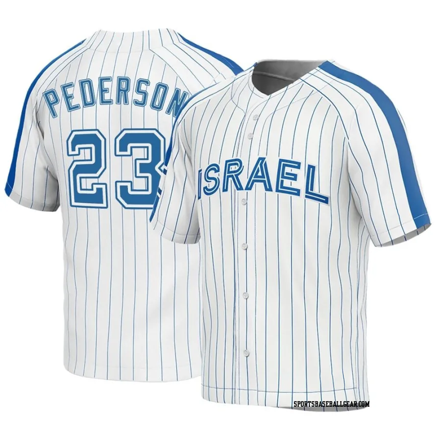 Joc Pederson Men's Israel Baseball White Replica 2023 World Baseball Classic Jersey