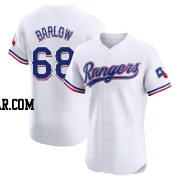 Joe Barlow Men's Texas Rangers White Elite Home Jersey