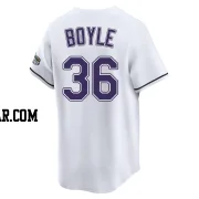 Joe Boyle Youth Tampa Bay Rays White Limited Throwback Cooperstown Jersey