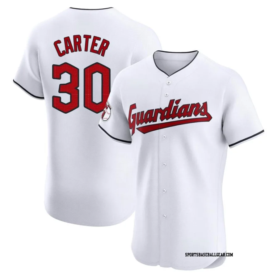 Joe Carter Men's Cleveland Guardians White Elite Home Jersey