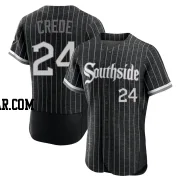 Joe Crede Men's Chicago White Sox Black Authentic 2021 City Connect Jersey