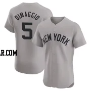 Joe DiMaggio Men's New York Yankees Gray Elite Road Jersey