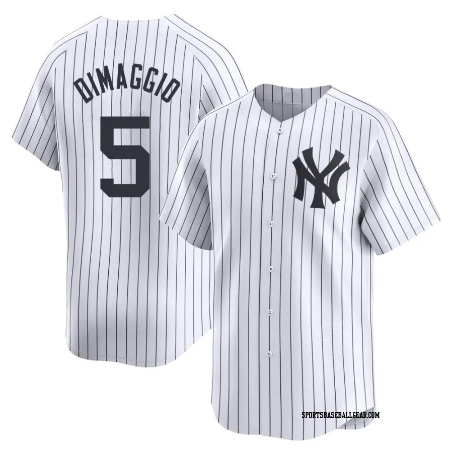 Joe DiMaggio Men's New York Yankees White Limited Yankee Home Jersey