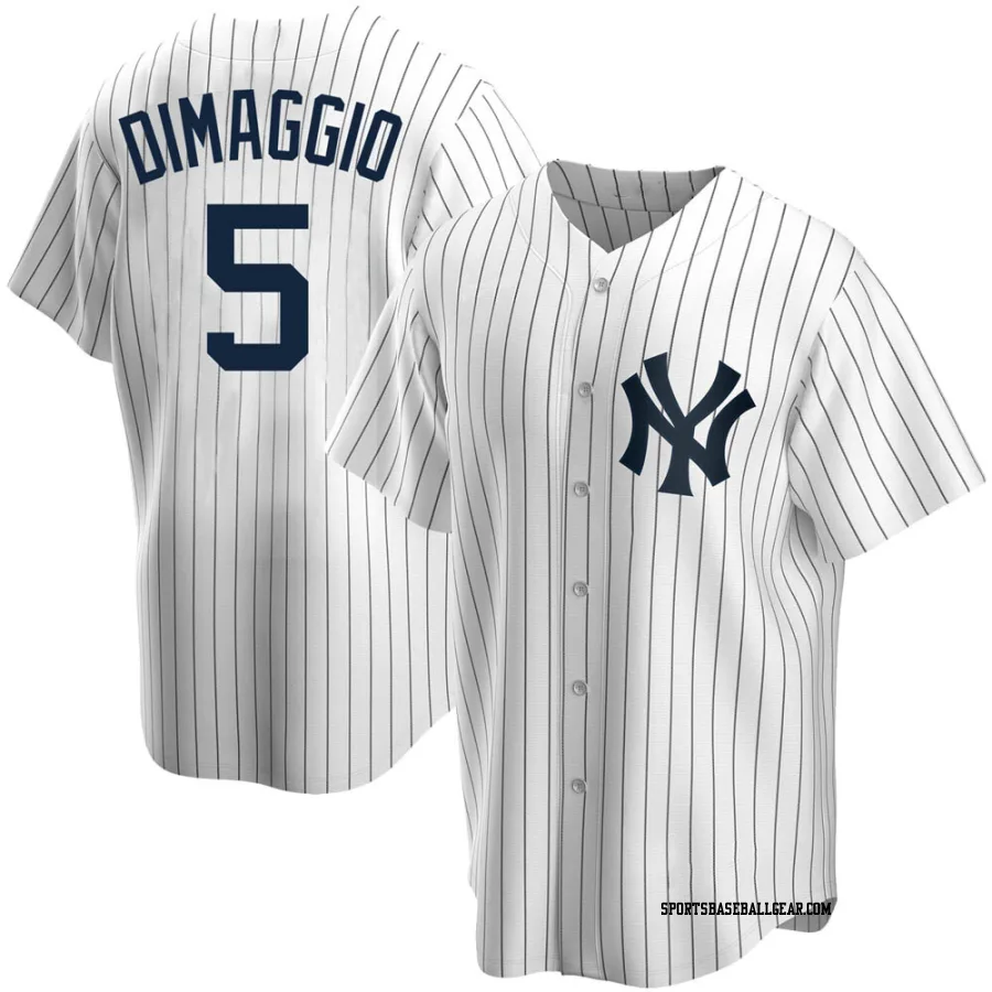 Joe DiMaggio Men's New York Yankees White Replica Home Jersey