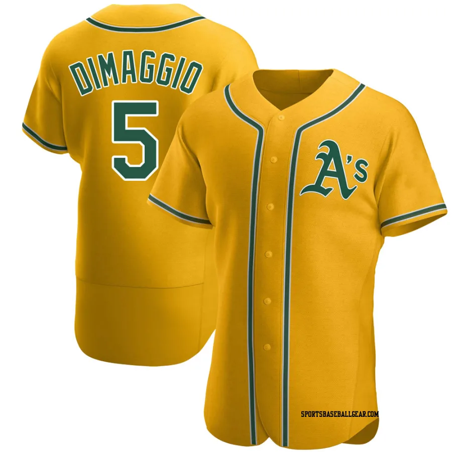 Joe Dimaggio Men's Oakland Athletics Gold Authentic Alternate Jersey