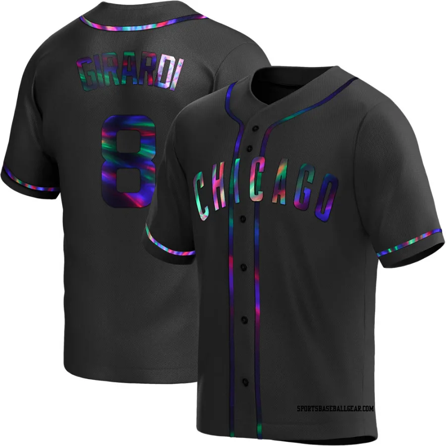 Joe Girardi Men's Chicago Cubs Black Holographic Replica Alternate Jersey