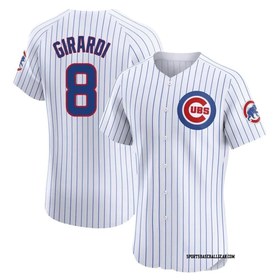Joe Girardi Men's Chicago Cubs White Elite Home Jersey