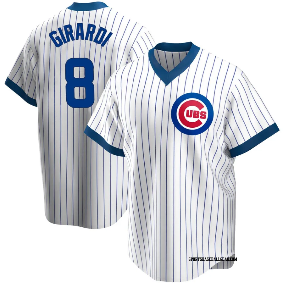 Joe Girardi Men's Chicago Cubs White Replica Home Cooperstown Collection Jersey